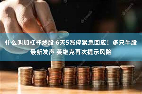 什么叫加杠杆炒股 6天5涨停紧急回应！多只牛股最新发声 英维克再次提示风险
