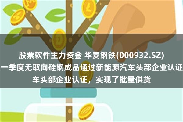 股票软件主力资金 华菱钢铁(000932.SZ)：硅钢方面，今年一季度无取向硅钢成品通过新能源汽车头部企业认证，实现了批量供货