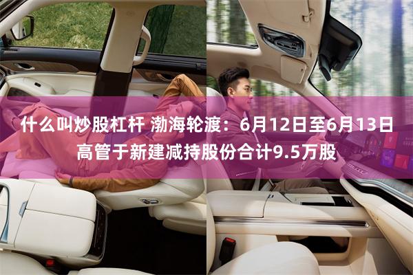 什么叫炒股杠杆 渤海轮渡:6月12日至6月13日高管于新建减持股份合计9.5万股