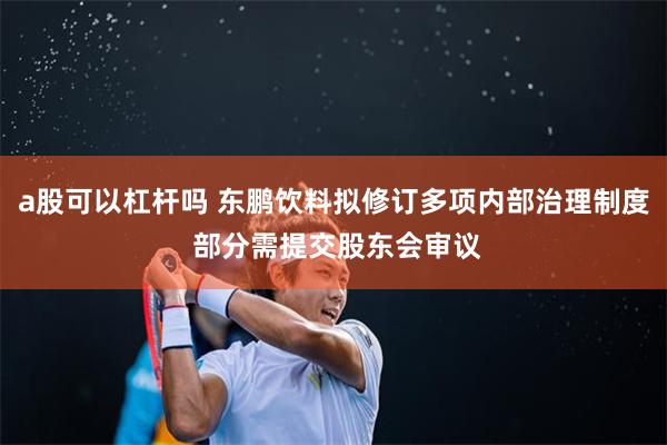 a股可以杠杆吗 东鹏饮料拟修订多项内部治理制度 部分需提交股东会审议
